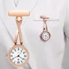 Pocket Watches Fashion Rosegold CZ Clip-on Watch Quartz Movement High Quality For Unisex Unique Design 2022