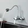 Rubinetti da cucina Stream Spray Bubbler Rubinetto per bagno Miscelatore per tubo flessibile a doppio foro e acqua fredda a parete 221007