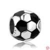 925 sterling silver ciondola fascino donne perline gioielli di alta qualità regalo all'ingrosso nuovo ciondolo calcio pallavolo perline braccialetto pandora fai da te