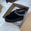 Hot Sell Ausg Platform Woman Winter Boot Designer Ankle Boots Tazzskor Kastanj Black Warm Pur Slippers Inomhusstövlar 065