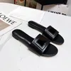 Platte slippers voor dames zomer leer strand designer sandalen pantoufle grote schoenen maten 35-42