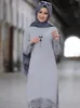 Etnische kleding Tweede stuk sets tops en broek kalkoen moslim abaya split jurken Ramadan Marokkaanse kaftan islamitische jurk 221007