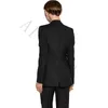 Women's Two Piece Pants Jacket Womens Business Suits Black Female Office Uniform Ladies Winter Formal Prom Party 2 Single Breasted