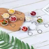 Imitation Food Keychain Handmade DIY Rice Noodle PVC Keychains Fashion Accessories key Chain keyring