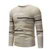 MENS SWEATERS Mens Autumn Casual Roundneck Pullover listrado para homens projetados para adolescentes suéter de malha casual de grandes dimensões 221008