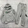 Men's Tracksuits Black Gray Trapstar Fece Hoodie Men Women Sweatshirts Set Colorful Flocking 1008H22