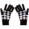 CRUOXIBB gants d'hiver à écran tactile pour femmes épaissir chaud tricoté gants extensibles Imitation laine doigt complet gant de ski en plein air