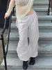 Женские брюки Capris sweetown повседневные мешковатые ширины для ног Sweat Bants Белые свободные шнурки с низкой талией уличная одежда грузовые брюки хиппи Хиппи 221007