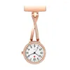 Pocket Watches Fashion Rosegold CZ Clip-on Watch Quartz Movement High Quality For Unisex Unique Design 2022