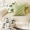 Kissen Moderner einfacher Bezug Green Love Plüschbezug Kleines, frisches, elegantes Sofa kann zerlegt und gewaschen werden