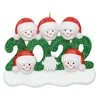 Ornamento de resina familiar de Natal personalizado 2022 Nome de bricolage Fam￭lias felizes Os gnomos de ￡rvore de Natal dos elks Bear decora￧￣o