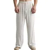 Calça masculina de verão casual linho de algodão solto yoga calça de ioga masculina roupas pantalones de hombre 221007