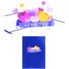 Greeting Cards I Love You Heart 3D Up Card Mothers Valentines Day Happy Anniversary With Envelope For Wife 101A