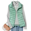 Gilets pour femmes Gilet léger en duvet pour femme, gilet court, coupe-vent, léger et chaud, sans manches, manteau en duvet de canard blanc 221007