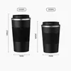 Canecas Ups Caneca térmica Copo de café 304 Aço inoxidável Thermos Canela à prova de vazamento para café 380ml500ml 221008