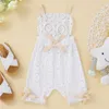 Rompers Newborn Baby Girl Lace Jumpsuit Summer Floral Jarretl Rompers Toy Suits For Girls Cotton Sleeveless Kids Clothes J220922