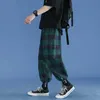 Мужские штаны Celana Kotak-Kotak Harajuku Pria 2022 Baru Nyaman Longgar Streetwear Jogger Korea Kasual Semua Persandingan Lebar Flanel Trendi G221007