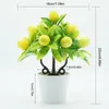 Decoratieve bloemen nep planten potten fruitboom huis decoratie kunstmatige bonsai waterloos voor geschenken landschapsarchitectuur simulatieboeket