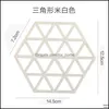 Annan heminredning 1 st Sile bordsartiklar Insation Mat Coaster Cup Hexagon Mats Pad Heat-insated Bowl Placemat Home Decor Desktop Drop Deli Dhntk