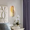 Wall Lamp FKL Nordic Stained Glass Background Decoration Living Room Aisle Bedroom Bedside Ins Semicircular