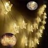 Строки Agm светодиодная струна Light Garland Star Po Clip Декоративный сказочный рождественский год украшения праздничные огни батарея для дома