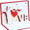 Grußkarten 3D Up Moon Love Valentinstagskarte Jahrestag Geburtstagsgeschenke Postkarte Hochzeitseinladungen mit Umschlag