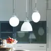 Lampes suspendues Lumières modernes LOFT Blanc Verre LED Lustre Chambre Salon El Éclairage Décoratif Luminaria Avize