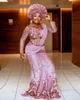 2022 Arabisch Aso Ebi lovertjes Lace Prom Dresses Mermaid Luxueuze avond formeel feest tweede receptie verjaardag verlovingsjurken jurk zj7122