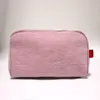 Purple handle Seersucker Makeup Bag 25pcs Lot US Warehouse Cosmetic Case Make Up Woman Jewelry Organizer Toiletry Clutch Bags Kits Storage Travel Wash pouch DOM1566
