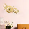 Relógios de parede Face única A agulha espelho Diy Material acrílico adesivo Circle Decor Decor quartzo Relógios da sala de estar