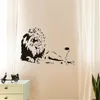 Adesivos de parede Lion Animal Home Decor Room de estar criativa Mural Apliques Removível de desenho animado adesivo