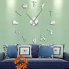 Wall Clocks Lineman Silhouette DIY Art Mirror Stickers Liorker 3D Clock Electrician Frameless Large Home Decor