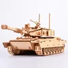 그림 DIY 목재 퍼즐 장난감 장난감 군사 시리즈 M1 메인 배틀 탱크 차량 모델 세트 창의적인 조립 장난감 가정 장식 가공