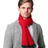 Foulards Nouvel Hiver Écharpe En Cachemire Hommes D'affaires Couleur Unie Pashmina Automne Laine Écharpes Et Wraps Mâle Haute Qualité Garder Au Chaud L22006