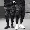 Erkek pantolon gizli siyah savaşçı gündelik taktik pantolon paraşütçü fonksiyonel erkek kargo pantolon harajuku moda sıska sokak giysileri erkek joggers 221007