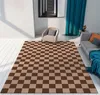 Tapijtkleur dambord geruite tapijt Marokkaanse woonkamer slaapkamer tapijt antiskid toegang deur matten huishoudbladen baal een raammat 221008
