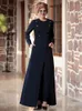 Ethnic Clothing Women Fashion Sets Muslim Suit Islamic Office Lady Long Sleeve Elegant Dress and Pants Turkish Dresses Arabic 221007