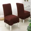 Chair Covers Fashion Ruffle Skirt Spandex Thickened Seat Slipcover Cover 7 Colors Wear Resistant