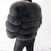 Pur 2022 Coat de casaco real de estilo feminino Casacos de couro quente de moda quente