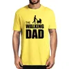 Herren T-Shirts Unisex The Walking Dad Baby Carriage T-Shirt Lustiges Retro Schwarz Vatertag Herren Baumwolle Neuheit T-Shirt Streetwear