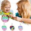 Tryck p￥ den fidget leksaker fingerbubblor mini enkel dimple nyckelring ringkomprimering platta autism utbildning dekomprimering leksak 2022