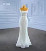Sjöjungfrun bröllopsklänning älskling u-ringad pärlkatedral kunglig tåg lyxig vit 222200