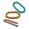 Вечеринка подарки подарки 9 тип игрушек Fidget Toys Links Snake Buzzles Simple Dimple Classic Sensory Toy Backy Tracks Snap Click декомпрессия детей Аутизм