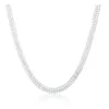 Kettingen 925 Sterling Silver Fine 6mm Solid Chain Necklace For Heren Women Luxury Fashion Party Wedding Sieraden Kerstcadeaus