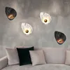 Lampada da parete moderna in marmo resina conchiglia in rame luce LED di lusso Luminaria Wandlamp per LOFT Decor Drop Ship