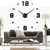 Walluhren Mode 3D Sale Clock Reloj de Pared Uhr DIY Acrylspiegel Aufkleber Quarz moderne Heimdekoration