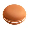 Boîtes de rangement HX5B HET GIANT MACARON SHAPE GIANT CHEMINE COUPE COLORFUR BOLLES D'OEUR Collier d'anneau de voyage