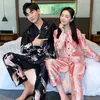 Men's Sleepwear Luxury Pajama Satin Pajamas Sets Couple Set Pijama Lover Night Suit Male Female Casual Home Clothing Youth Wear 221007