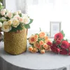 Decoratieve bloemen kunstmatige rozenbloem zijden simulatie nep romantisch huwelijksarrangement valentijnsdag cadeau huizen tuindecor