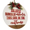 Decorative Flowers National Lampoon's Christmas Vacation Theme Door Hanger Round Wreath Xmas Front Decoration 2022